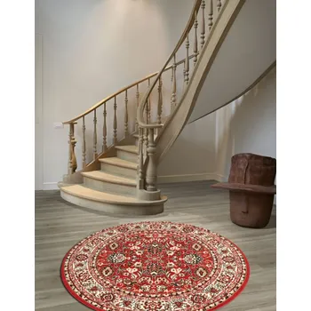 Koberec SINTELON Kusový koberec PRACTICA KRUH 59/CVC BARVA: Červená, ROZMĚR: kruh Ø 160 cm