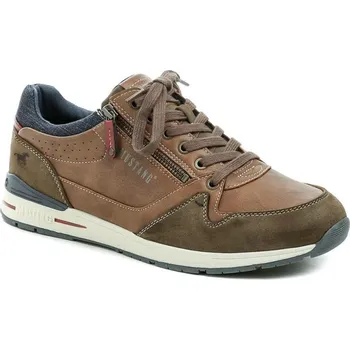 Pánské polobotky Mustang 4154-313-333 hnědé pánské nadměrné polobotky EU 48 + DÁREK + Doprava ZDARMA