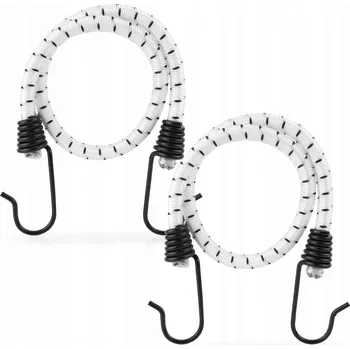 autokoberec Gumové transportní lanko pro upevnění zavazadel expander bílé 30cm / 2 ks