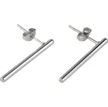 Náušnice tyčinky z nerezové oceli - 1 stříbrná