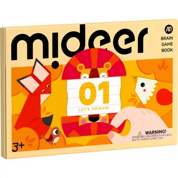 omalovánky Mideer LEVEL UP 01 - Origami skládačka - Zvířátka 50ks