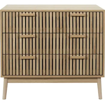 Komoda Dřevěná komoda Klaus se zásuvkami 90 cm skandinávská do obýváku a ložnice Intesi