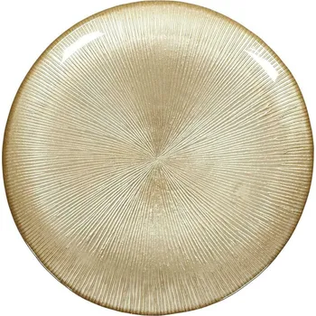 Talíř Jídelní talíř Dore 27 cm zlatý skleněný moderní do jídelny a restaurace