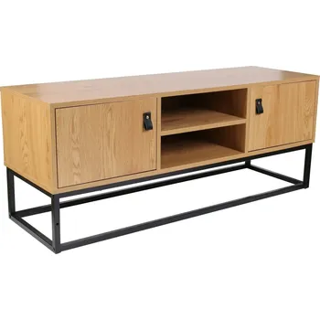 Televizní stolek TV stolek Abbott dub černý 117 cm skandinávský do obývacího pokoje moderní Intesi