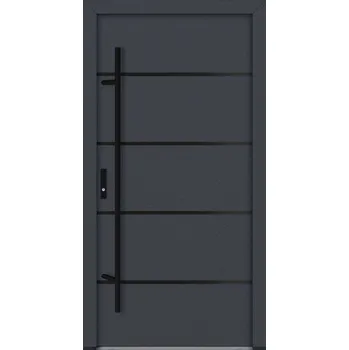 Vchodové dveře Hahn-Türke Vchodové dveře AC68 - M22 Barva: Antracit, Směr otevírání: Levé, Ven, Celkové rozměry: 1100x2100mm