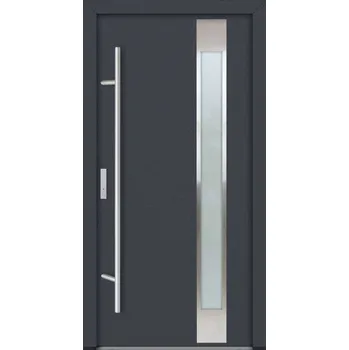 Vchodové dveře Hahn-Türke Vchodové dveře AC68 - M04, grafitové šedé sklo Barva: Antracit, Směr otevírání: Levé, Dovnitř, Celkové rozměry: 1000x2000mm