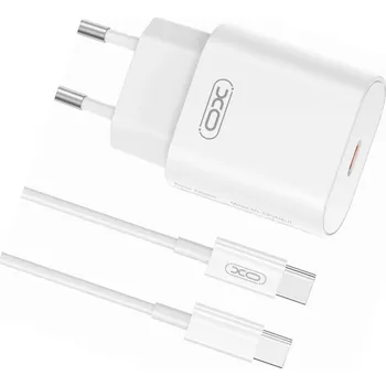 Rychlá nabíječka XO 25W s kabelem a USB-C konektorem pro Samsung Galaxy S25