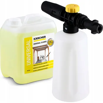 Příslušenství pro vysokotlaký čistič PĚNOVACÍ NÁSTAVEC KARCHER 750 ML + UNIVERZÁLNÍ ČISTICÍ PROSTŘEDEK 5L