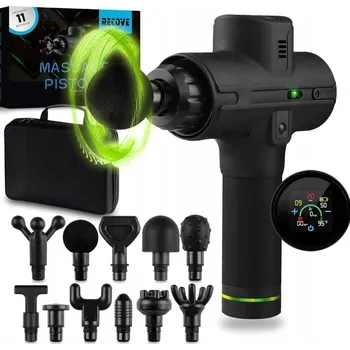 Masážní pistole s [11] masážními hlavicemi a baterií 5200 mAh