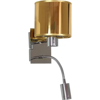 Nástěnné svítidlo Nástěnné LED svítidlo Sylwana se spínačem, moderní zlaté, do ložnice a na čtení CANDELLUX