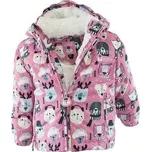bunda zimní dívčí s kožíškem, Pidilidi, PD1130, růžová - 80