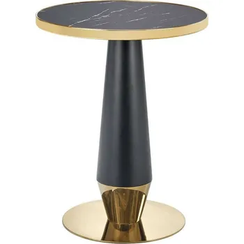 Jídelní stůl Kulatý jídelní stůl Nasoma černý mramor moderní glamour na jedné noze Intesi