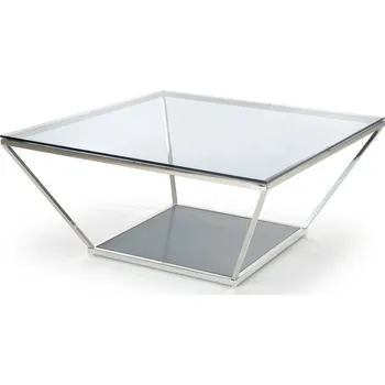 Konferenční stolek Konferenční stolek Fabio skleněný čtvercový kouřový 100x100 cm moderní do obýváku Intesi