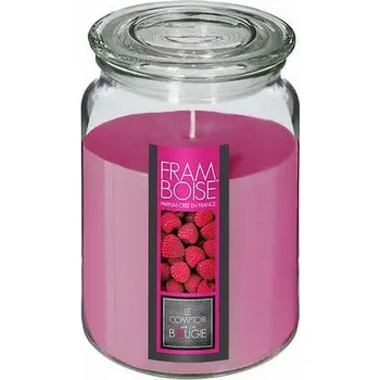 Svíčka Vonná sójová svíčka Nina Atmosphera malina ve skle růžová dárková 510g