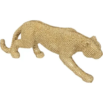 Dekorační soška zlatá pantera Atmosphera s flitry do obýváku a ložnice 28 cm