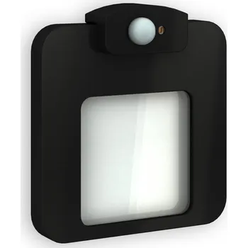 Zamel LED svítidlo MOZA s pohybovým i soumrakovým čidlem 230V, IP20 Barva: Černá, Teplota světla: 3000K - teplá bílá