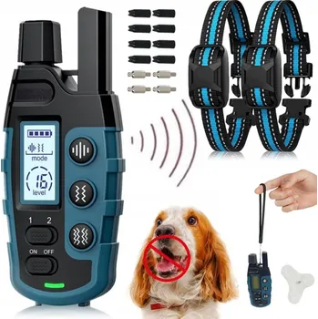 Obojek pro psa VÝCVIKOVÝ OBOJEK PRO PSA 1000 METRŮ PRO MALÉ A VELKÉ PSY + DÁLKOVÉ OVLÁDÁNÍ