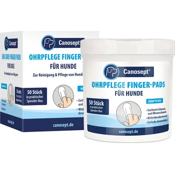 Kosmetika pro psa Canosept podložky na prsty pro péči o uši 50 kusů pro psy