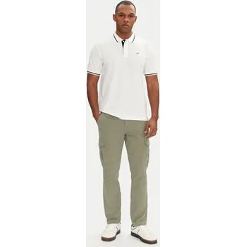 Pánské kalhoty Tommy Jeans Kalhoty z materiálu Austin DM0DM20281 Zelená Regular Fit 34_34