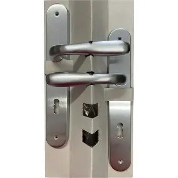 Dveřní kování Dveřní štítové kování COBRA ORION BB72, broušený chrom