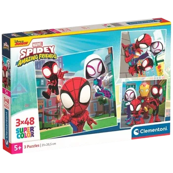 Puzzle Clementoni - Puzzle 144 Spidey a jeho úžasní přátelé 3x48 dílků
