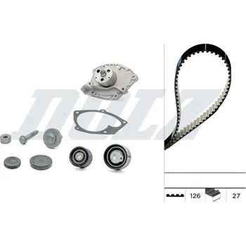 Rozvod motoru Vodní pumpa + sada ozubeného řemene DOLZ KD117