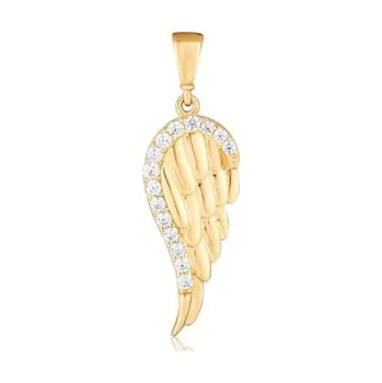Šperk Přívěšek ze žlutého zlata andělské křídlo ZZ1305F + dárek zdarma