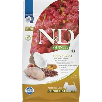 Krmivo pro psa N&D QUINOA Dog GF Skin & Coat, Quail & Coconut Adult Mini 2,5 kg