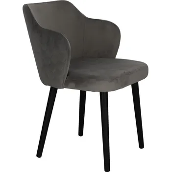 Jídelní židle Čalouněná jídelní židle Bergen šedá s područkami moderní skandinávský styl Intesi