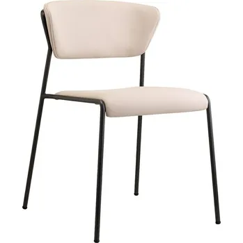 Jídelní židle Čalouněná jídelní židle Lisa SCAB Design moderní bílá s kovovými nohami antracit