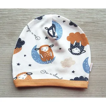 Kojenecké oblečení AMÁLKA Bavlněná čepička saporka, ovečky Velikost: 62-68