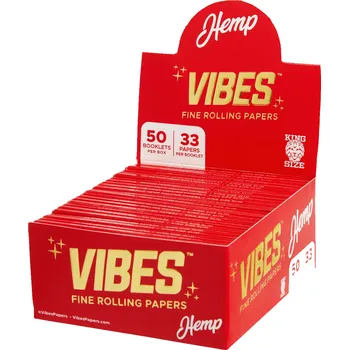 Vibes Hemp Kingsize Slim papírky 33 ks 1 ks