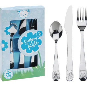 Příbor EH Excellent Houseware Dětská sada příborů, 3 kusy, stříbrná