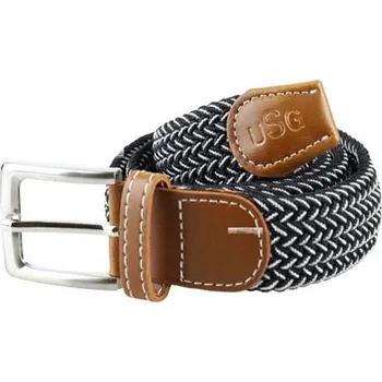 Opasek Pásek pletený, USG Breezy, černo-bílý - 90 cm