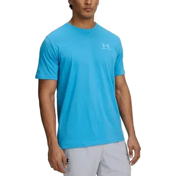 tričko Under Armour Sportstyle Left Chest - Ether Blue/White XL