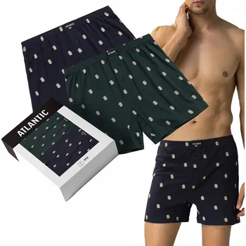 Pánské spodní prádlo BOXERKY ATLANTIC 2MBH-003 *L* námořnická modrá-smaragd
