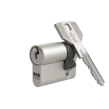 Vložka do dveří Jednostranná cylindrická vložka FAB 3*** 35/10, RC3/BT3, 5 klíčů, saténový nikl