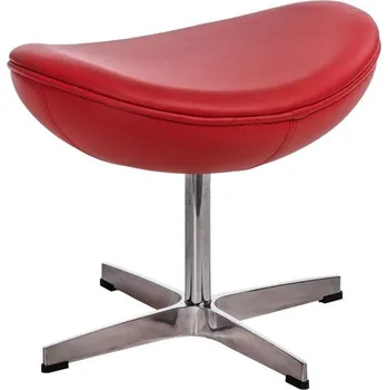 Podložka pod nohu Kožená otočná podnožka křesla Egg červená moderní inspirovaná Egg D2.DESIGN