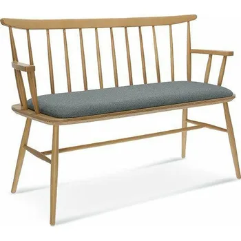 Pohovka Čalouněná lavice s opěradlem do předsíně FAMEG Wand na míru, bukové dřevo