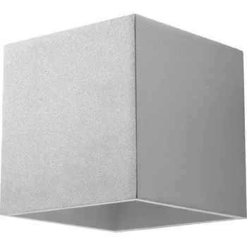 Nástěnné svítidlo Nástěnné svítidlo Quad šedé moderní hliníkové do obýváku a ložnice Sollux Lighting