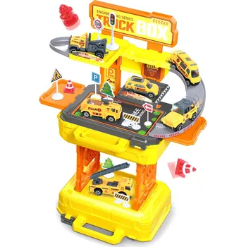 autíčko Alltoys Hrací set v kufříku 2v1 - stavební stroje