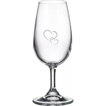 Sklenice Sklenička OIV s potiskem dvě srdce 210 ml