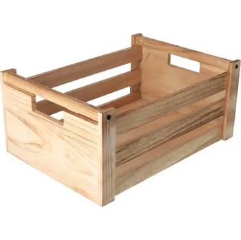 Úložný box Dřevěná bedýnka natural 31 x 21 x 14 cm