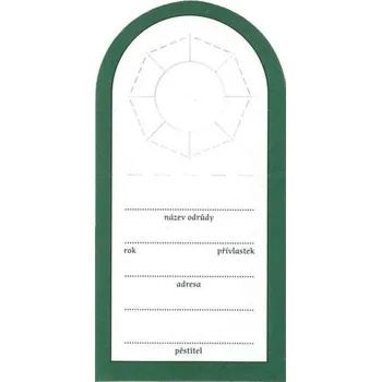 Láhev Popiska - visačka na láhev zelená