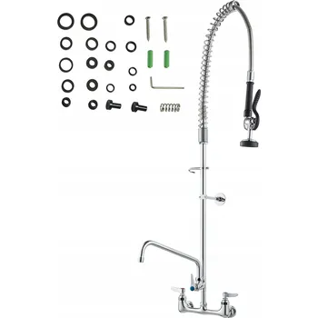 Vodovodní baterie Kuchyňská nástěnná baterie Vevor, stříbrná vodovodní baterie k montáži na zeď