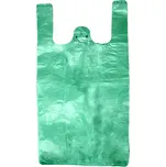 Mikrotenová taška, nosnost 10 kg, délka 55 cm, šířka 30 cm, záložka 18 cm, zelená, 200 ks
