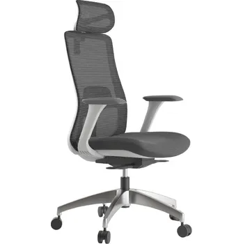 Kancelářská židle WISDOM, šedý plast, světle šedá