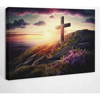 Obraz Výtisk na Plátně Do pokoje Kříž na náboženském kopci 30x20 cm