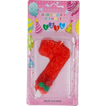 Svíčka Vixon Narozeninová svíčka "7" červená