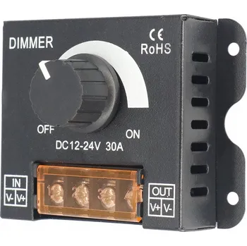 LED osvětlení Řídicí jednotka AKB-Poland stmívač LED 12/24V 30A 360W černý